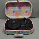 Crosley CR8009B-TD Discovery Vintage Bluetooth in/Out 3-Speed Belt-Driven Suitcase Vinyl Record Player Turntable, Tie-Dye