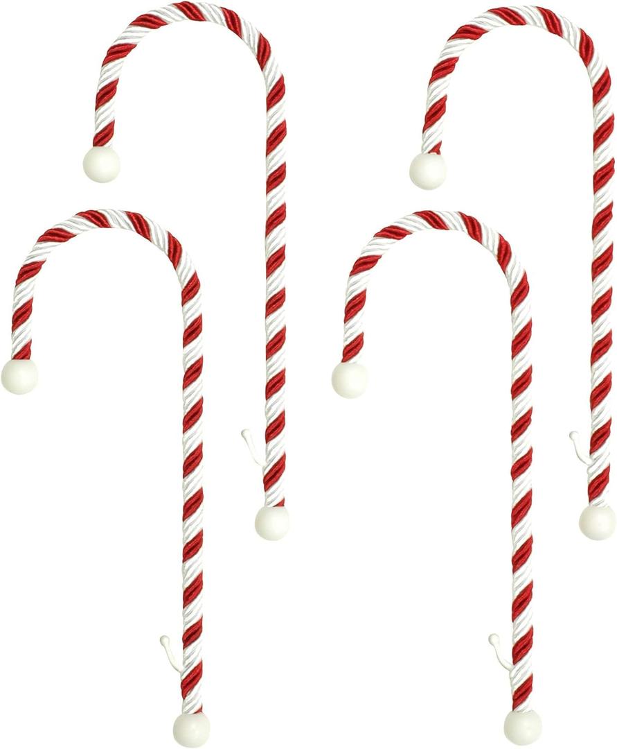 Haute Decor Candy Cane Stocking Holder (Classic Red & White, 4-Pack) - Lightweight Christmas Stocking Hanger, Holds up to 10 pounds Haute Decor Candy Cane Stocking Holder (Classic Red & White, 4-Pack) - Lightweight Christmas Stocking Hanger, Holds up to 10 pounds