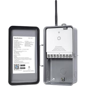 Suraielec Pool Timer, WiFi Smart Pool Pump Timer, 120, 240, 277 VAC, 40 AMP, Outdoor Heavy Duty Metal Casing Pool Control, Wireless Electric Switch Box for Pumps, Water Heater, Spa, Light