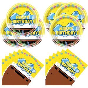 Yellow Birthday Party Supplies, 20 Plates and 20 Napkins, Yellow for Kids Birthday Party Decorations