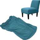 Armless Chair Cover Soft Nonslip Protective Stylish Universal Stretch Chair Cover Peacock Blue, 4 Pack