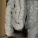 Zubebe 6 Sets Christmas Stockings 18 in Large Xmas Knitted Stockings Kit Knit Xmas Stocking Metal Stocking Holder Name Tags with Pen for Family Holiday Party Fireplace Mantel Decor(White)