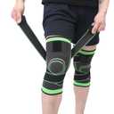 2 Pack Knee Wraps for Pain Relief, Knee Wrap Knee Compression Sleeve Knee Sleeves for Men Women Compression Knee Brace, Knee Band for Knee Pain Relief, Knee Brace for Arthritis Pain and Support (Green, Large)