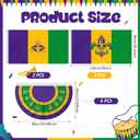 10 Pcs Mardi Gras Flag Bunting Set 4 59 x 35 Mardi Gras Flag 6 33 x 19 Bunting Happy Carnival Decoration Canvas Header and Double Stitched Fat Tuesday Flags Polyester with Brass Grommets