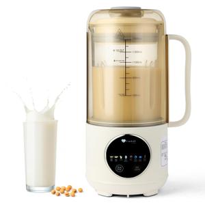 BHG 45oz Nut Milk Maker, Automatic Soy Milk Maker Machine with 14Blade Grinder, 11 Functions & LED Touch Screen, PlantBased Milk Machine for Almond,Oat & Soy, 18H Timer, Keep Warm & SelfCleaning