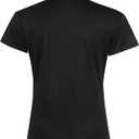 Women Golf Tennis Shirts,Athletic Women T-Shirts V-Neck Tops Short Sleeve Collarless Shirts (L)