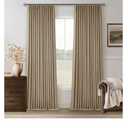 Light Brown Linen Blackout 120 Inch Curtains for Living Room 2 Panels Set Pinch Pleated Back Tab Drapes Farmhouse Thermal Insulated Full Black Out Curtains 120 Length High Ceiling to Floor 40x120