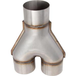 Universal Exhaust Y Pipe,3"Single to 3"Exhaust Y Adapter Connector, Overall Length:10"Stainless Steel Y Pipe (3"to 3")