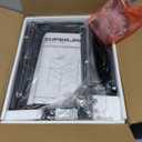 SUPERJARE Nightstand with Charging Station, Bed Side Table with Adjustable Fabric Drawer, Night Stand for Bedroom, 3-Tier Storage End Table, for Living Room, Rustic Brown and Black (M (11.8"D x 15.7"W x 23.4"H))