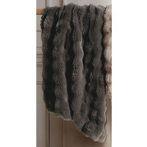 Electric Heated Blanket for Girls & Women, Soft & Luxurious, Faux Rabbit Fur Heating Throw Blankets, 6 Heat Settings, Overheat Protection, Quick Heating, Memory Function, Gift-Ready Design, 50"x60" (Blue)