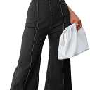Women's Casual Denim Jumpsuit Sleeveless Adjustable Strap Stretchy Flare Jeans Long Pants Rompers Size XS