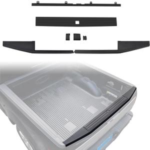 Tailgate Cap Molding Kit for Ford F150 15-20, Combined Smooth Finish OE Style Integrated Step Flexible Flex Step Top Trim Protector Cover for Ford F150 2015-2020 Accessories (Black, 2PCS)