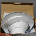 Run Bison 8 Inch Recessed LED Commercial Downlight with J-Box, Wattage Adjustable 16/21/27W,3 Color Selectable 3000K-5000K, 120-277V,0-10V Dimmable, IC Rated,Canless LED Downlight - 8 Pack