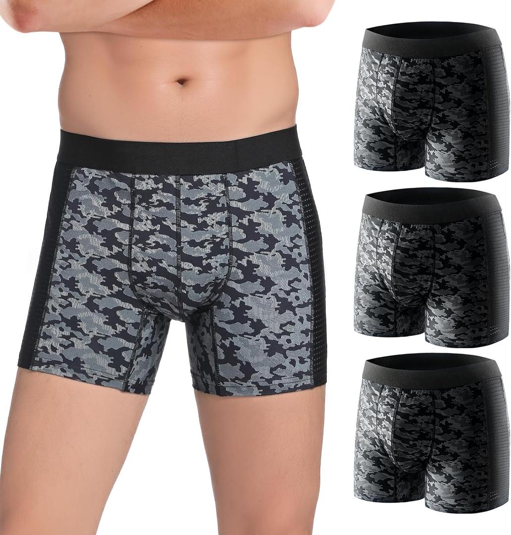 Carer Mens Incontinence Underwear, Washable Reusable Breathable Leak Proof Underwear for Men Boxer Briefs for Bladder Leakage, 80ml Absorbent Pad Breathable Waterproof 3 Pack, Medium (Black/Black/Black) Carer Mens Incontinence Underwear, Washable Reusable Breathable Leak Proof Underwear for Men Boxer Briefs for Bladder Leakage, 80ml Absorbent Pad Breathable Waterproof 3 Pack, Medium (Black/Black/Black)