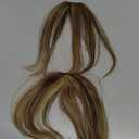 REECHO Human Hair Clip-in Hair Volumizer - 2PCs 8 Inch Short Thick Hairpieces for Extra Volume, Easy Clip-in Extensions for Thin & Fine Hair - Dark Brown with Blonde Highlights,Dark Brown with Blonde Highlights, 8 Inch(Pack of 2)