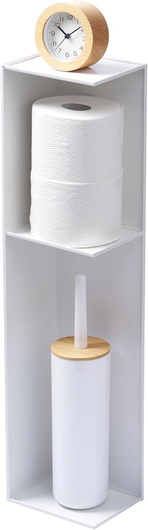 Yamazaki Home Tower Slim Bathroom Storage, Toilet Paper Stocker - Steel -, One Size