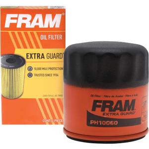 FRAM Extra Guard PH10060, 10K Mile Change Automotive Replacement Interval Spin-On Engine Oil Filter for Select Vehicle Models