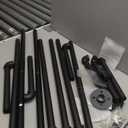 Industrial Pipe Clothing Racks with 5 Shelves, Wall Mounted Clothes Rack for Hanging Clothes, Black Wall Clothing Rack, Heavy Duty Clothes Rack for Walk in Closet, Laundry Room