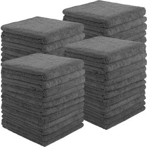 Shimeyao 40 Pack Bleach Proof Towels Microfiber Absorbent Resistant Hair Hand Towels Bulk Quick Dry 16 x 29 Inches for Barber Gym Bath Spa Shaving (Grey)