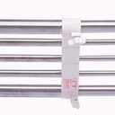 Hershii Tension Shelf Expandable Rod Closet System Heavy Duty Clothes Hanger Adjustable DIY Storage Organizer Shoe Rack (60-100cm/23.62-39.37inches, Ivory)