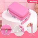 Kids Instant Print Camera Case for ESOXOFFORE Digital Video Cameras with 3 Rolls Paper Refill, Toddler Film Camera Storage Holder Bag with Mesh Pocket for Thermal Paper Accessories (Box Only) - Pink