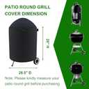 Premium Grill Cover Fits Weber 22" Jumbo Joe,22" Original & Premium Kettle Charcoal Grill,Weber/Joyfair/Megamaster/Papapacks/GRILIFE/Green Party 18" Kettle Charcoal Grill (26.5"D)