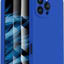 FireNova Designed for iPhone 16 Pro Max Case, Silicone Upgraded [Camera Protection] Phone Case, Soft Anti-Scratch Microfiber Lining Inside, 2024, Klein Blue