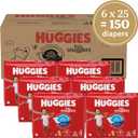 Huggies Size 4 Diapers, Little Snugglers Baby Diapers, Size 4 (22-37 lbs), 150 Count (6 Packs of 25)