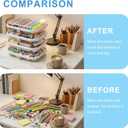4 Pack Clear Hard Shell Zipper Case, Clear Zipper Pouches for Organizing, Travel Clothes Packing Cubes, A4 Document & Large Toy Storage Organizer Bins (4L)