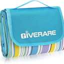 GIVERARE Picnic Beach Blanket, XL Sandfree Waterproof Outdoor Camping Blanket, Quick Drying Oxford Family Mat, Portable Extra Large Picnic Mat for Travel, Hiking, Music Festival, Lawn (Blue)
