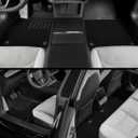 3W Tesla Model 3 2024 2025 2026 Floor Mats, Full Set with Metal Pedal & Carpets, Cargo Liner, Highland All Weather, Custom Fit Rear Trunk Mat, Black, Model 3 Accessories