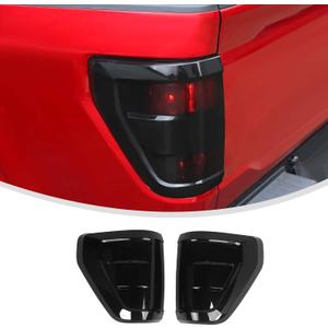 Linskip Tail Light Overlay Covers for Ford F150 2021-2023 XL & XLT, Tail Lamp Guard Trim Bezels Decoration for F150 Exterior Accessories(Smoke Dark)