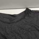 LYANER Women's Sheer Mesh Short Sleeve Cover Ups Round Neck See Through Sexy Blouse Shirt Top Solid Black, X-Large