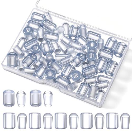 60 PCS Rubber Feet for Sink Grid, Kitchen Sink Rack Feet, Clear Silicone Rubber Bumpers, Universal Size Replacement Accessories for Home Grid Grill