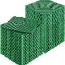 VEVOR Interlocking Drainage Mat, 50 Pcs Modular Interlocking Cushion, 12 x 12 Splicing Drainage Mats, Non-Slip Green PP Drainage Floor Tile and Shower Mat, for Garage, Garden, Kitchen & Outdoor