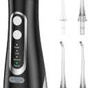 Water Flosser for Teeth Cleaning 4 Modes Rechargeable Oral Irrigator 4 Tips Powerful Battery Life Water Dental for Travel Use