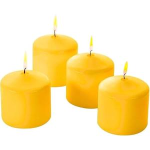 Candle Charisma Citronella Pillar Candles – Set of 12 -Long-Lasting 70-Hour Burn, Dripless & Smokeless – Perfect for Hassle-Free Decor at Weddings, Fall Table Centerpieces & Special Events – 3x4 Inch