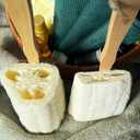 2 x Natural Loofah Scrub. Back Loofah Sponge .Long Handle Shower Bath Brush On a Stick Body Scrub Brush Scrubber Exfoliating Body Sponge1 Pack