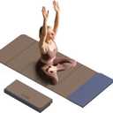 LVME Foldable Yoga Mat, 71"x24"x1/3" Thick(8mm), Non Slip Exercise Mat | SGS Certified POE, Fitness Travel Mat, Easy To Store, Foldable for Exercise, Yoga, Pilates, Home Workouts