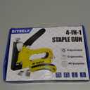 DIYSELF Staple Gun Heavy Duty 4-in-1 Upholstery Staple Gun with 4000 Staples Remover Fabric Stapler Stapler Gun for Wood Upholstering Crafts Carpet Wire grapadora para Madera Men Tool Gift Christmas (Yellow)