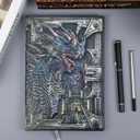 DND Notebook Dragon Journal With Pen,3D Embossed Leather Notebook 200 Pages Lined Paper Hardcover Vintage Writing Diary Great RPG Lover's Gift For DM's &Players,Men&Women(Colorful).