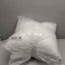 Oubonun 22 x 22 Throw Pillow Inserts, Firm and Fluffy Decorative Square Pillows for Couch Bed Sofa with Soft Cotton Cover White Cushion with Down Alternative Pack of 2