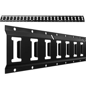 UMIRO 4ft E Track Tie Down Kit Black Powder-Coated Steel E-Track Tie-Down Rails for Trailers,Garages,Vans,Trucks,Motorcycles,ATVs,Secures up to 4,500 lbs 2 Pack