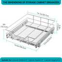 Pull Out Cabinet Organizer 15" W X 22" D, Slide Out Drawers For Kitchen Organizers and Storage, Pull Out Drawers For Cabinets Capacity Heavy Duty Caddy, Cabinet Shelves Chrome-Plated, Bathroom Pantry