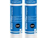 Refrigerator Water Filter Replacement for RPWF, RWF1063, NSF 42 Certified, Compatible with GE Fridge, RPWF Filter (NOT FIT RPWFE, WITHOUT RFID CHIP), WD-RPWF, R-3600, RWF3600A, Worture XT002, 2-Pack