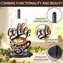 Coffee Paper Towel Holder, Coffee Decor for Countertop Cute Vintage Home Table, Housewarming Birthday Gifts for Cafe Lovers