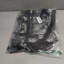 MAY TREE Clear Bag for Stadium Events 12612 Clear Tote Lunch Bag with Reinforced Strap for Work, Concert and Sports, Black