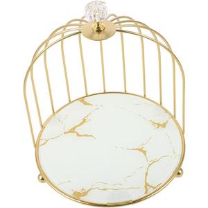 ULTECHNOVO Metal Birdcage Cake Stand Tiered Serving Tray Cookies and Desserts Vintage Style Rack for Wedding Birthday Party Display and Home Vanity Organizer