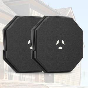 Vinyl Siding Light Mounting Blocks, 130110006001 Octagon Siding Mounting Kit for Outdoor Light, Great Appearance Vinyl Siding Wall Plate for 1/2 Inch Lap Double and 4 Inch Siding, Black(2 Pack)
