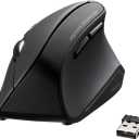 SANWA 2.4G Wireless Ergonomic Mouse, Optical Vertical Computer Mice, Silent Noiseless Click, (800/1200/1600 Adjustable DPI, 6 Buttons) Compatible with MacBook, Laptop, Windows, Mac OS
